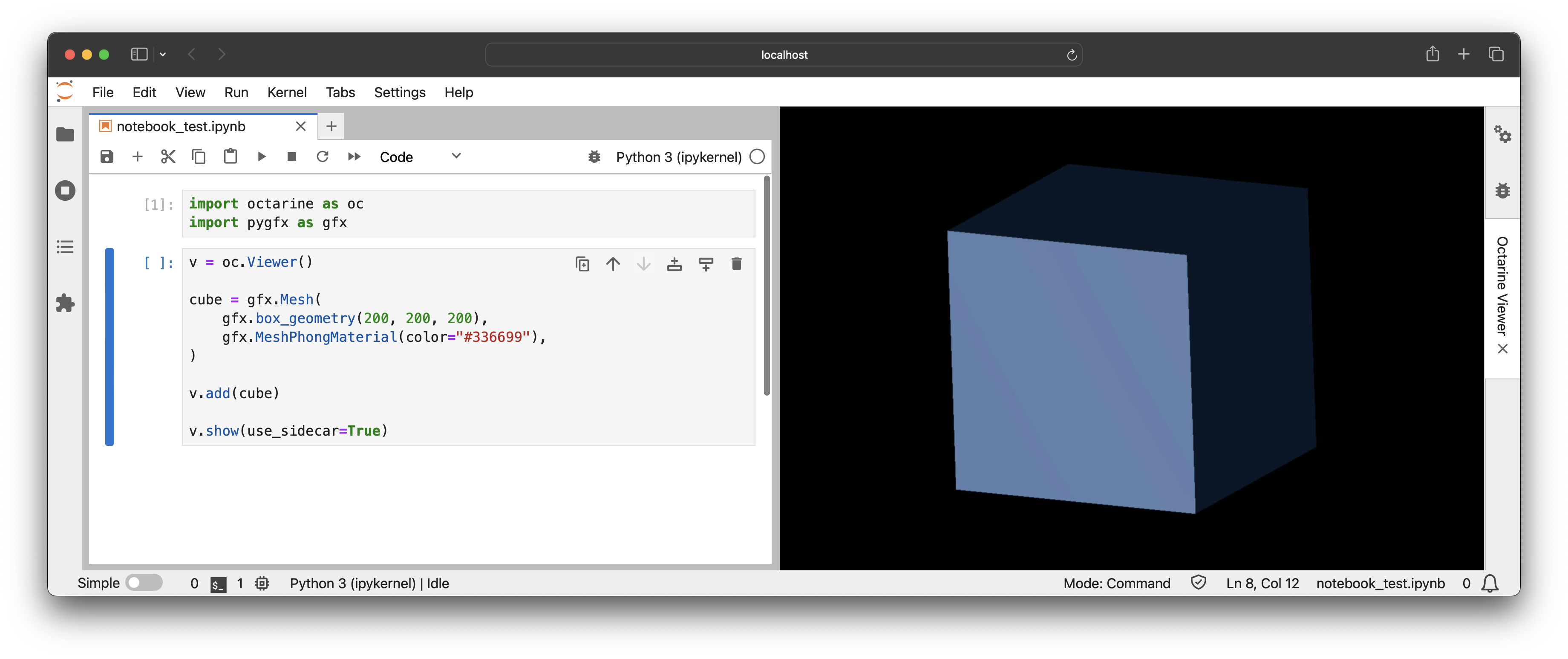 cube example